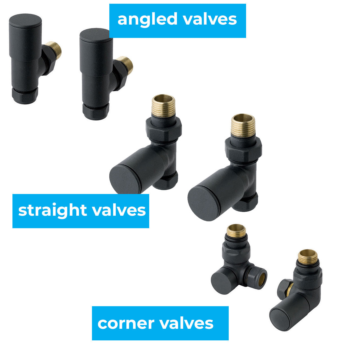 Madrid Heated Towel Rail Matt Anthracite