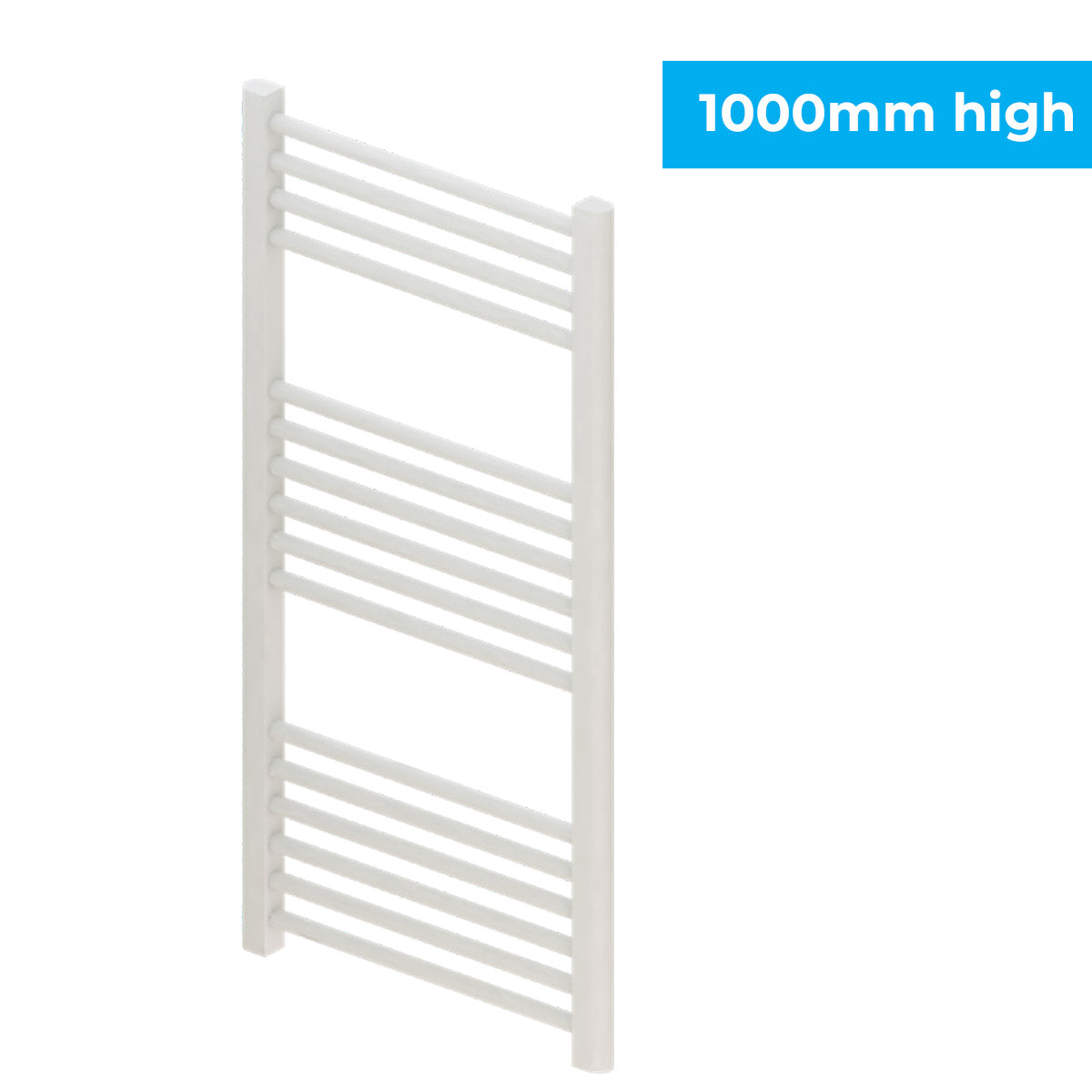 Madrid Heated Towel Rail Gloss White