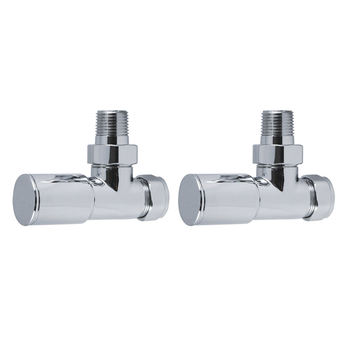 Madrid Round Angled Radiator Valve chrome