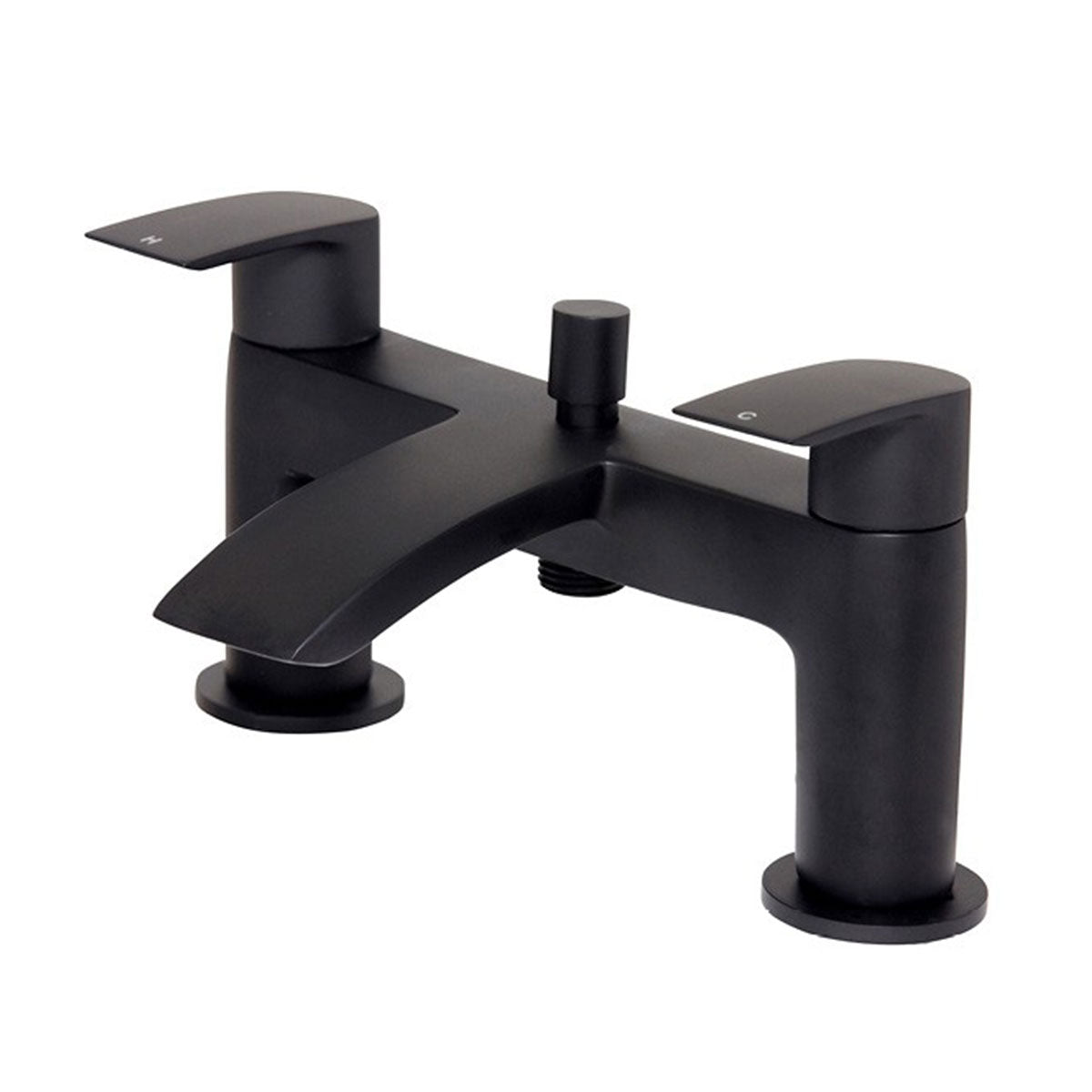 Deluxe Manly Black Bath Shower Mixer With Handset Kit