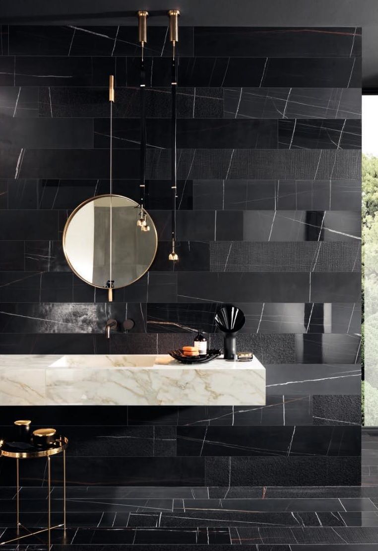 Sahara Noir Listetello Mix Porcelain Tiles 20 x 120cm