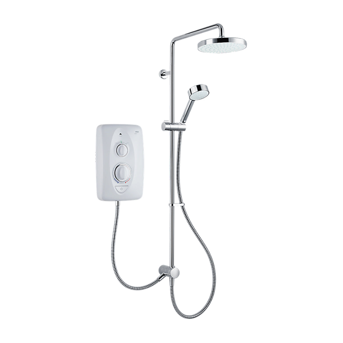 mira jump 9.8kw dual electric shower duelec white