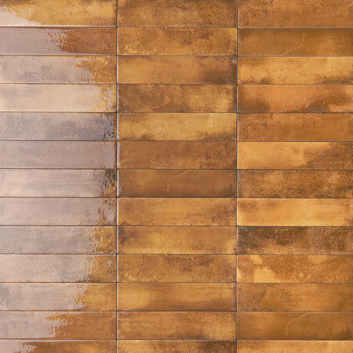 mojave ocra ceramic wall tile 6x25cm gloss collage deluxe bathrooms ireland