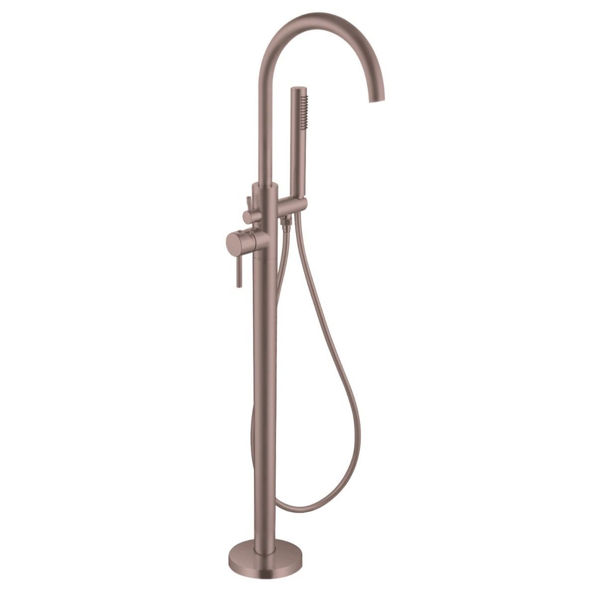 Rock Knurled Floor Standing Bath Shower Mixer Tap
