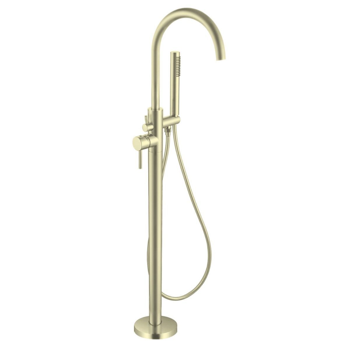 Rock Knurled Floor Standing Bath Shower Mixer Tap
