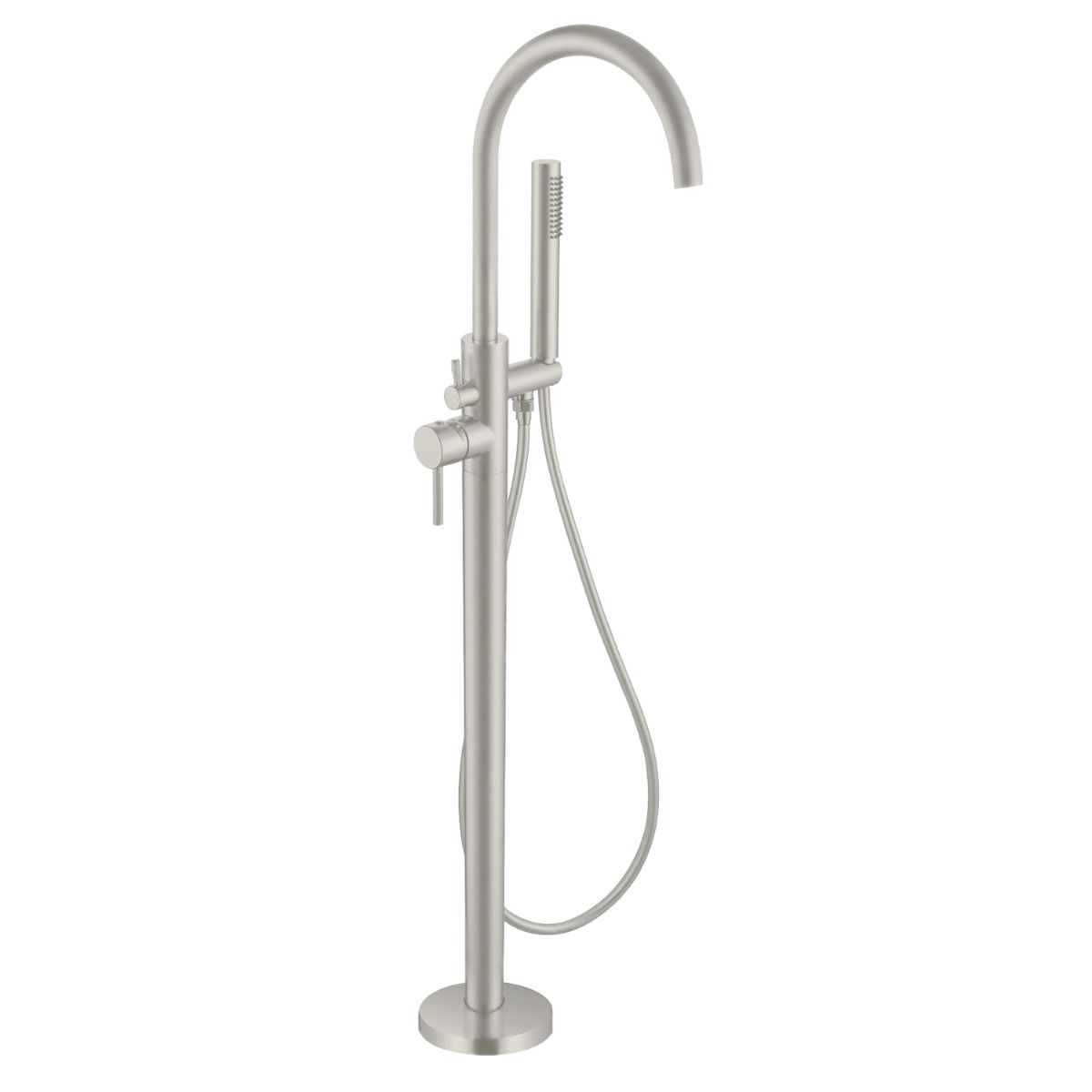 Rock Knurled Floor Standing Bath Shower Mixer Tap