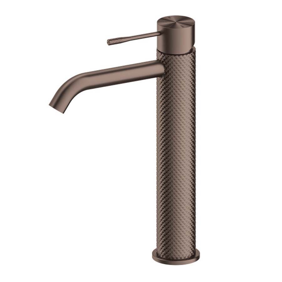 Rock Knurled Tall Basin Mono Mixer Tap