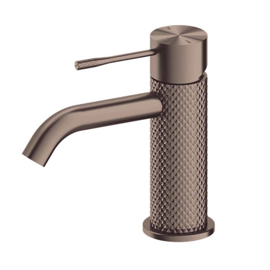 Rock Knurled Basin Mono Mixer Tap With Click-Clack Waste