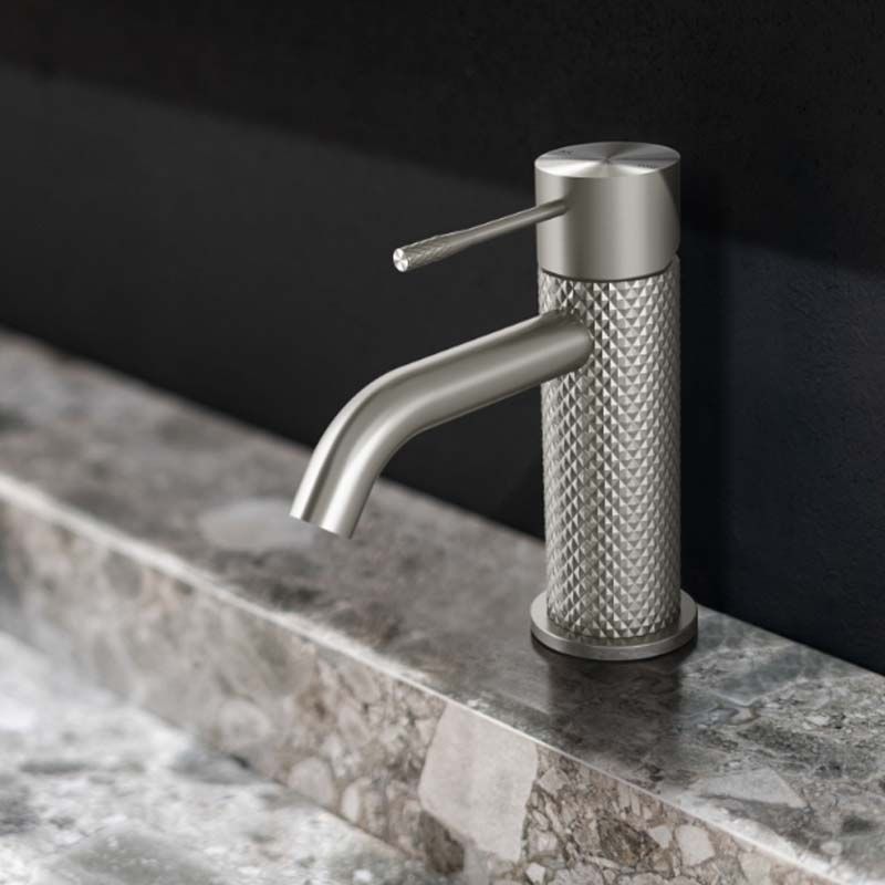 Rock Knurled Basin Mono Mixer Tap With Click-Clack Waste