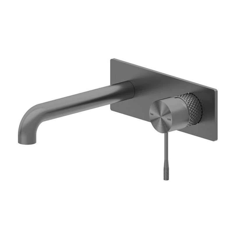 Rock Knurled Wall Mounted Bath Mixer Tap