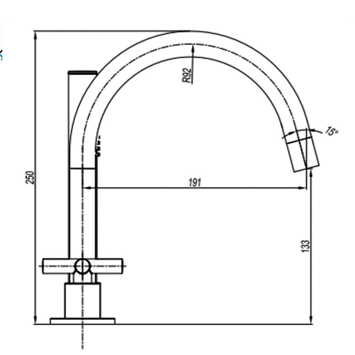 Crosswater MPRO Crosshead Deck Mounted 5 Tap Hole Bath Mixer with Shower Handset