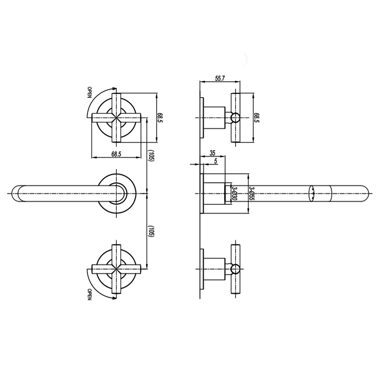 Crosswater MPRO Universal Basin Click-Clack Waste