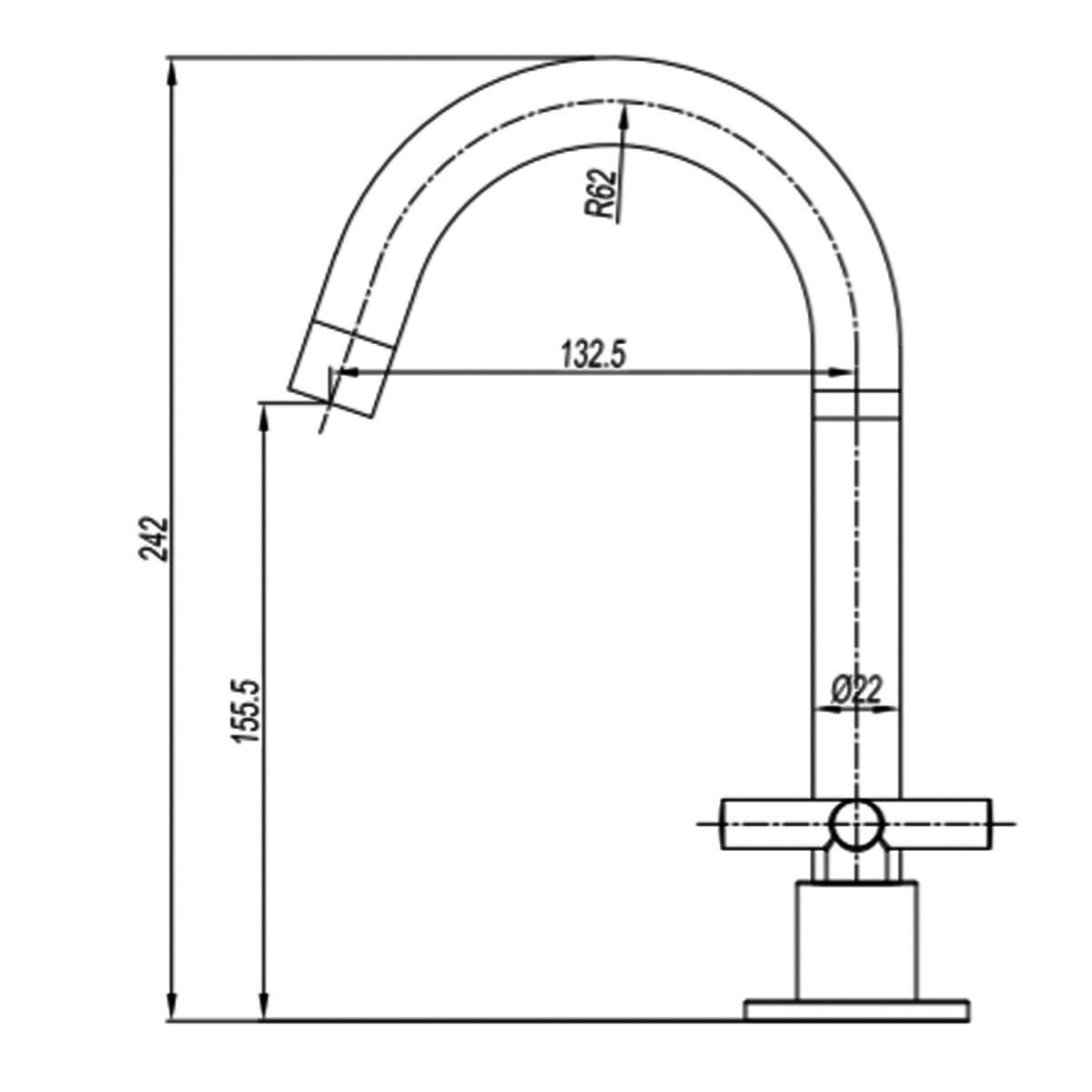 Crosswater MPRO Universal Basin Click-Clack Waste