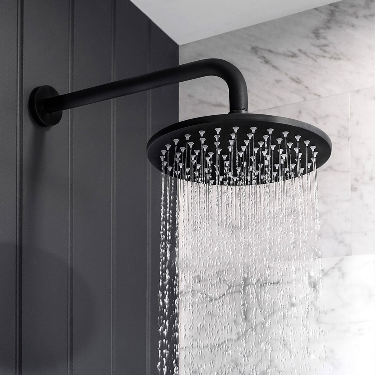 Crosswater MPRO Dual Outlet Concealed Thermo Shower Valve With Slide Rail Shower Kit & Fixed Shower Head