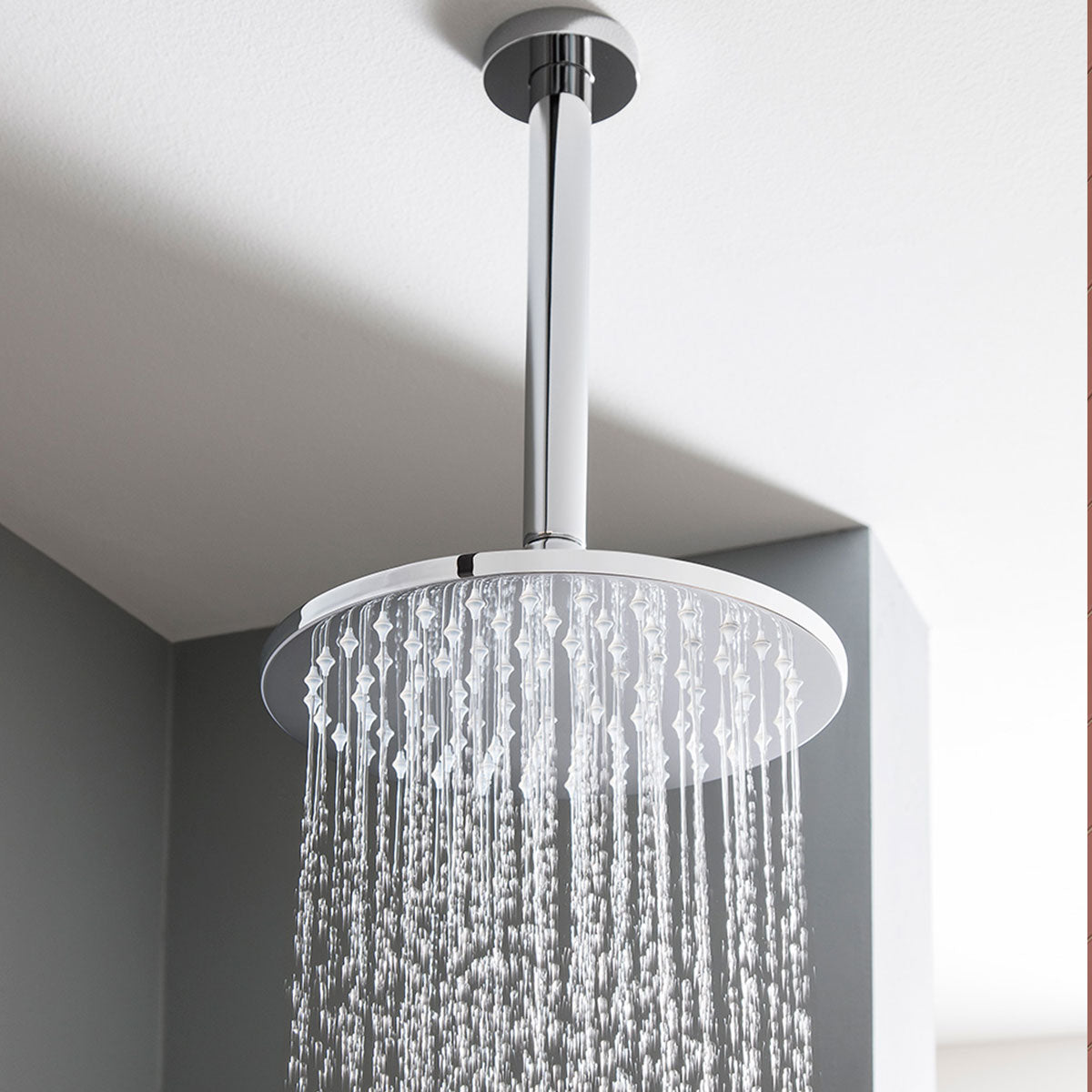 Crosswater MPRO Dual Outlet Concealed Thermo Shower Valve With Slide Rail Shower Kit & Fixed Shower Head