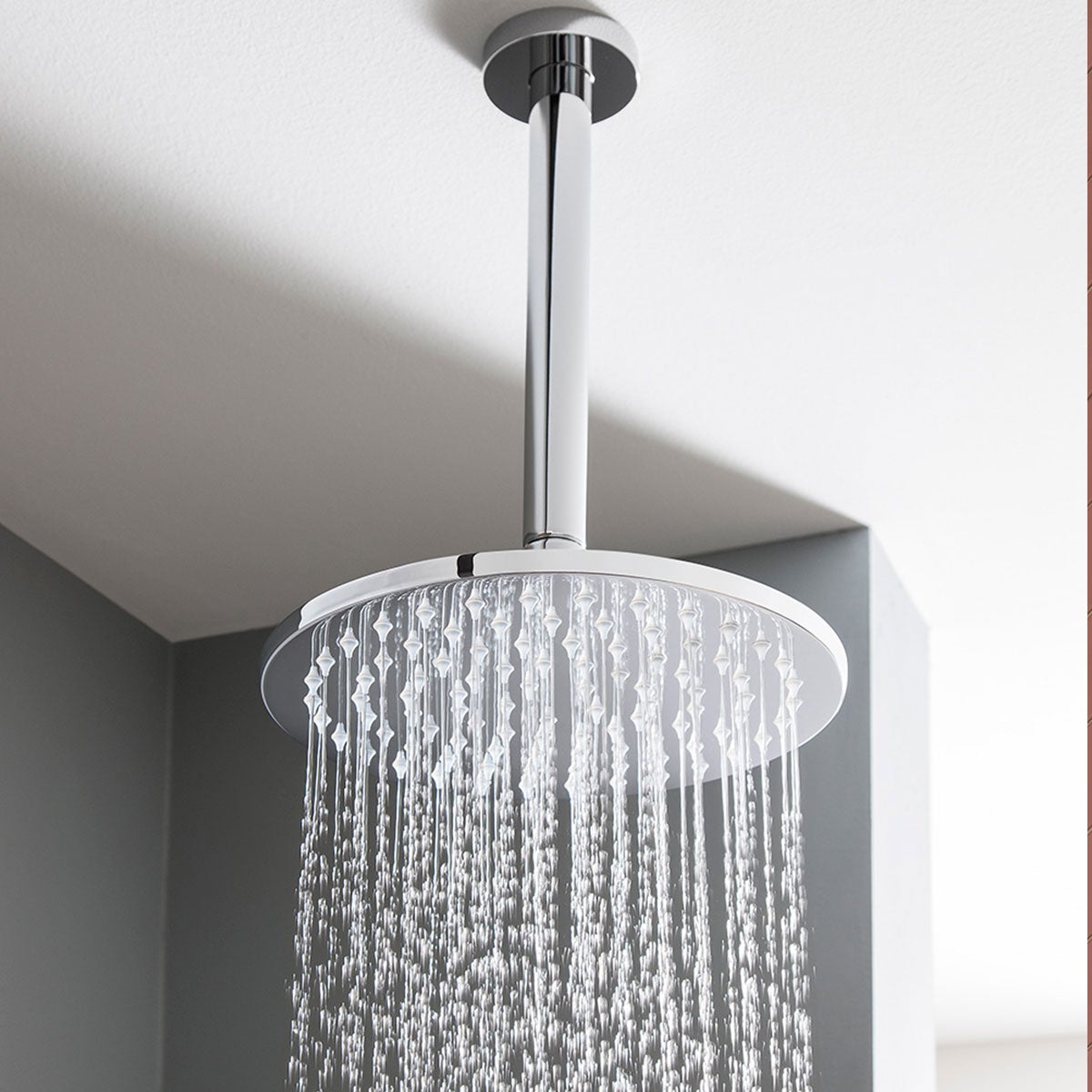 Crosswater MPRO Dual Outlet Concealed Thermo Shower Valve With Slide Rail Shower Kit & Fixed Shower Head