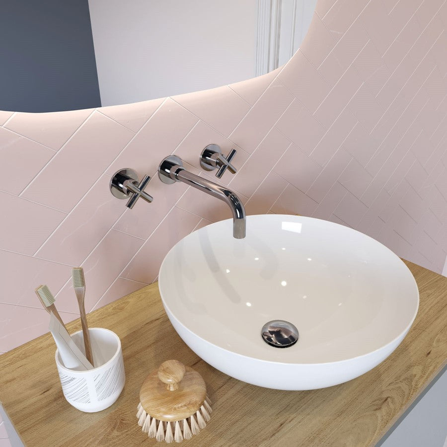 Crosswater MPRO Crosshead 3 Hole Wall Mounted Basin Mixer Tap