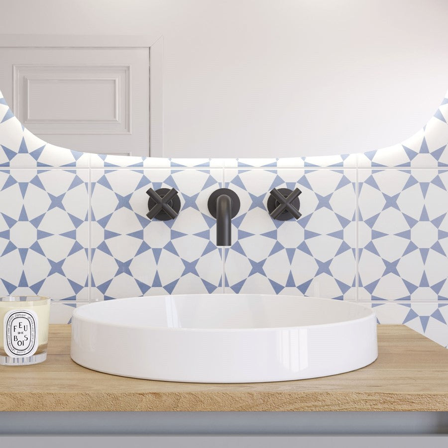 Crosswater MPRO Crosshead 3 Hole Wall Mounted Basin Mixer Tap