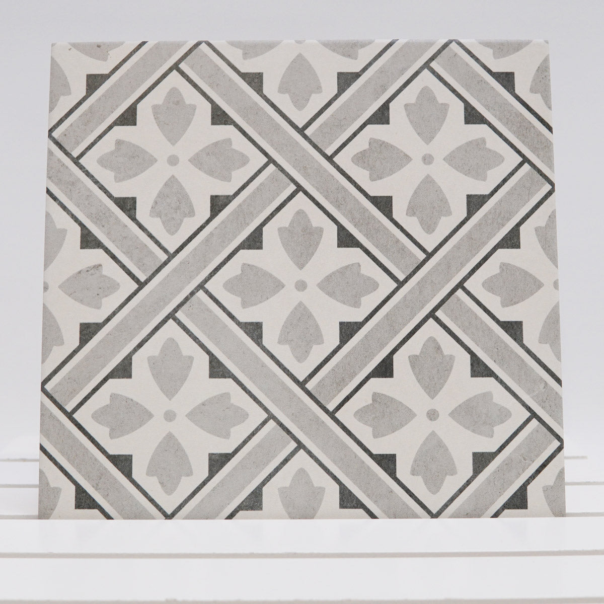 Laura Ashley Mr Jones Charcoal Floor Tile 33cm x 33cm