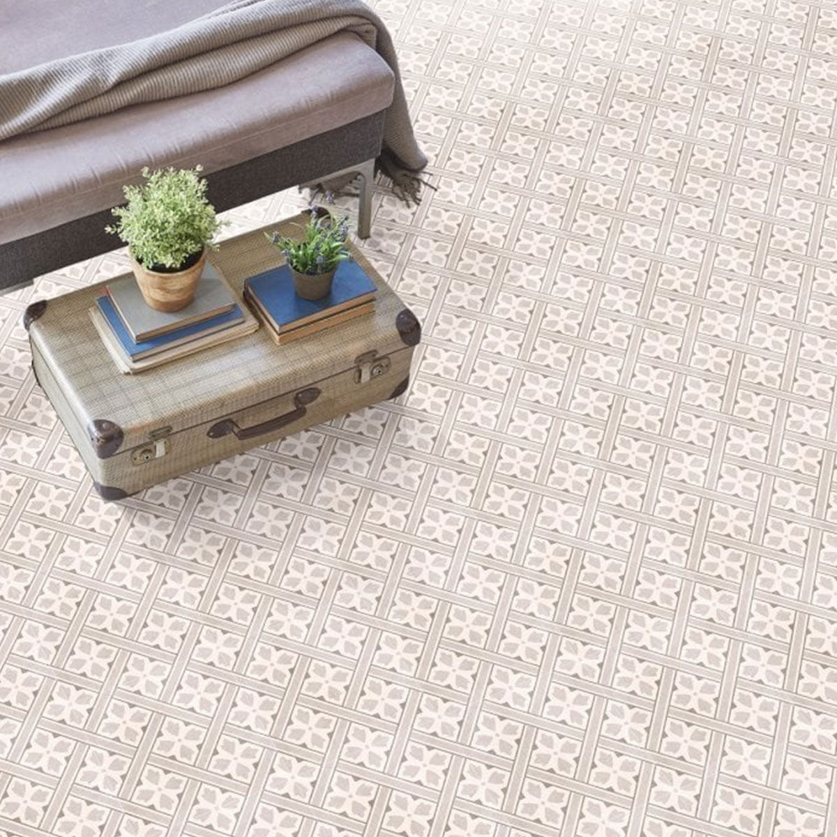 Laura Ashley Mr Jones Dove Grey Floor Tile 33cm x 33cm