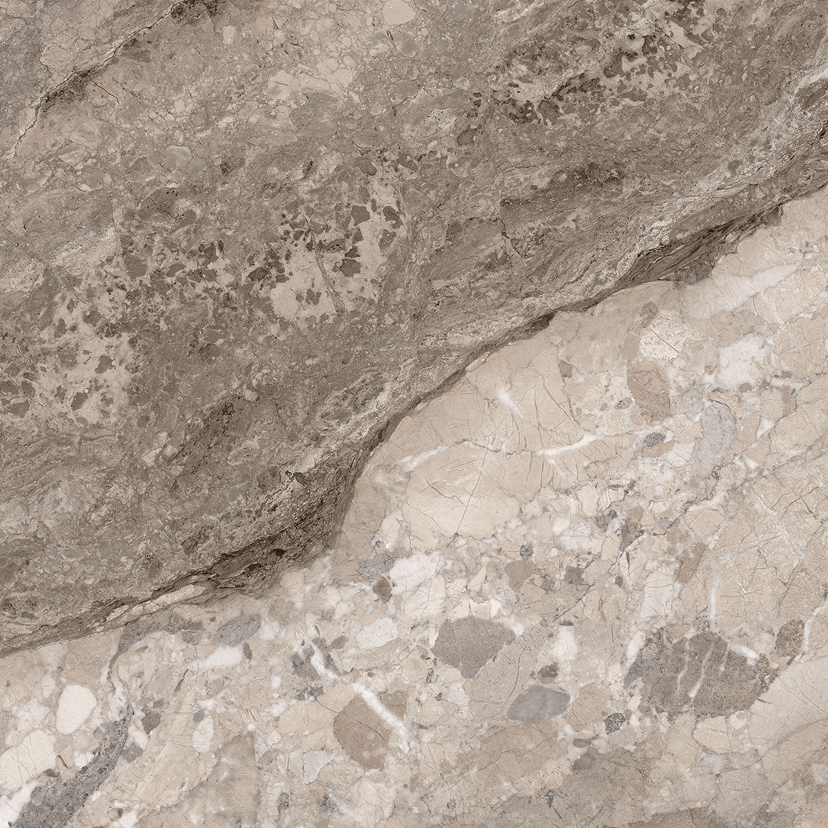 Dreamy Mocha 4D Shaped Marble Effect Porcelain Tile Matt 100x100cm