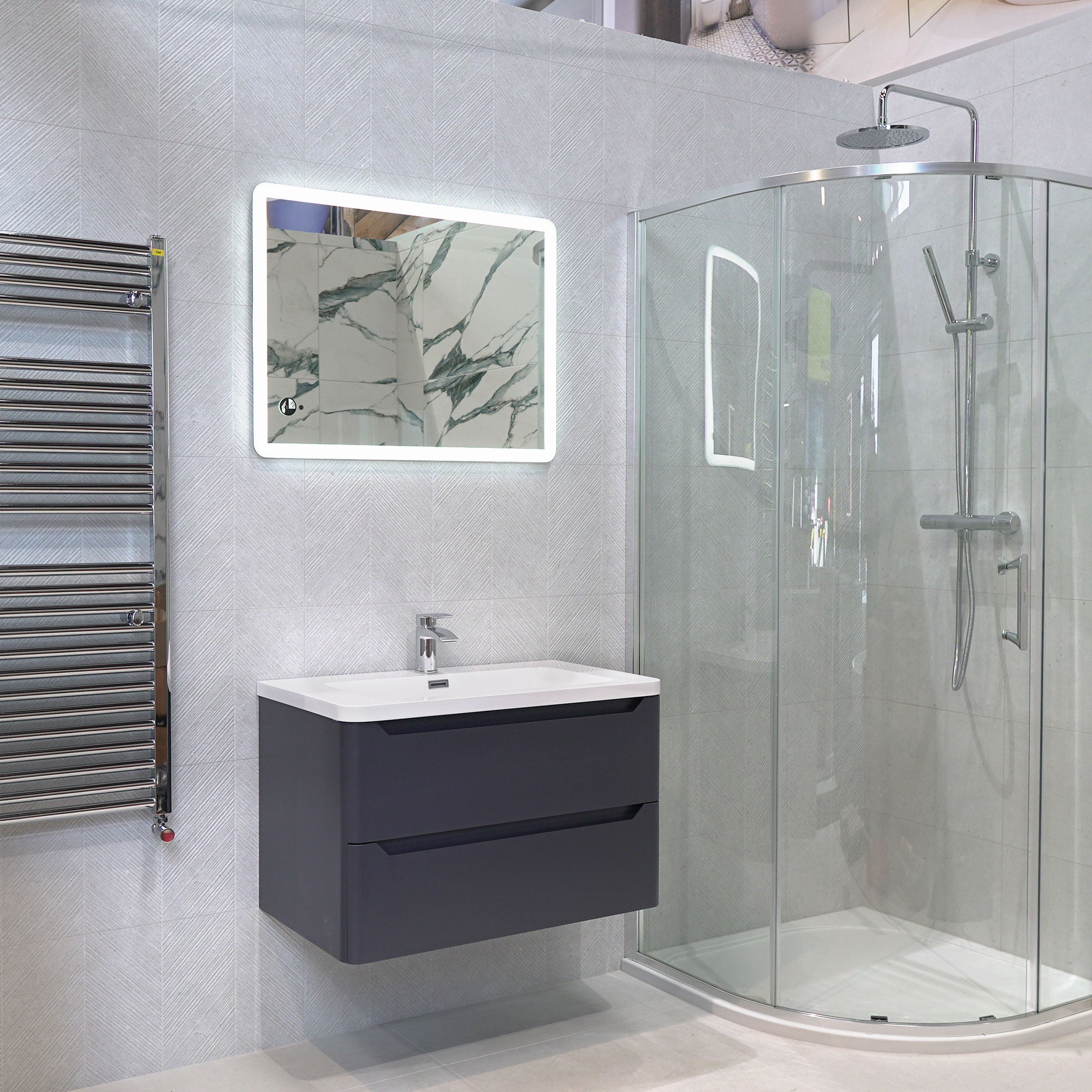 Granlusso Enzo Double Drawer Wall Hung Vanity Unit