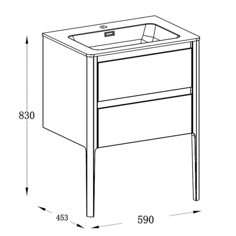 Doro II Floorstanding Vanity Unit with Basin