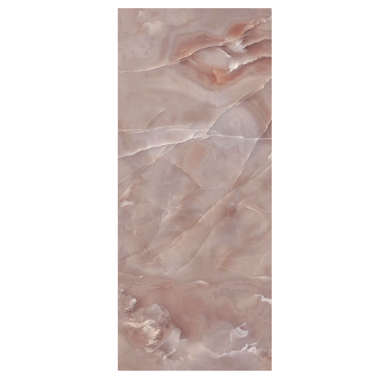 Deluxe Onyx Coral Marble Effect Porcelain Tile 60x120cm Gloss