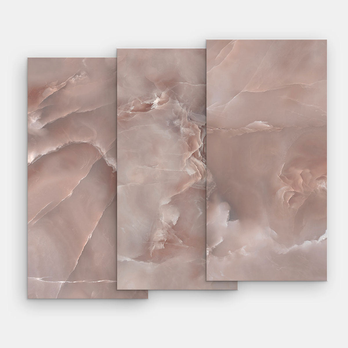 Deluxe Onyx Coral Marble Effect Porcelain Tile 60x120cm Gloss