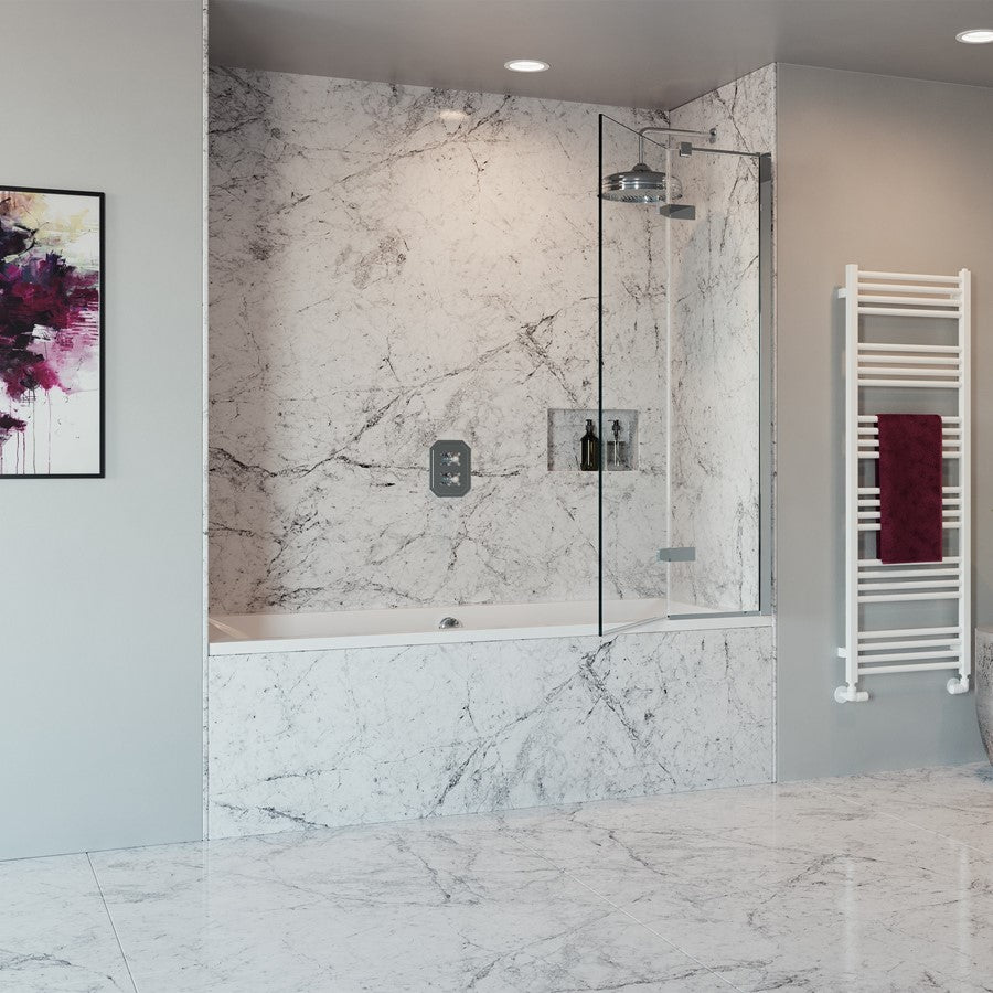 Crosswater OPTIX 10 Single Bath Screen with Inline Panel