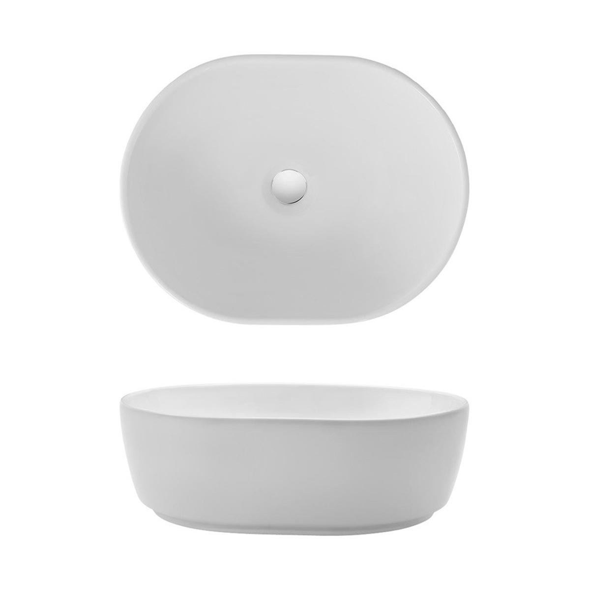 Crosswater Pearl Gloss White Countertop Basin