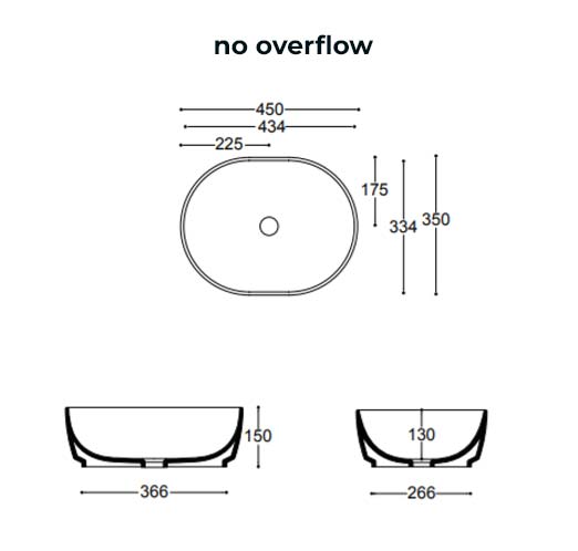 Crosswater Pearl Gloss White Countertop Basin