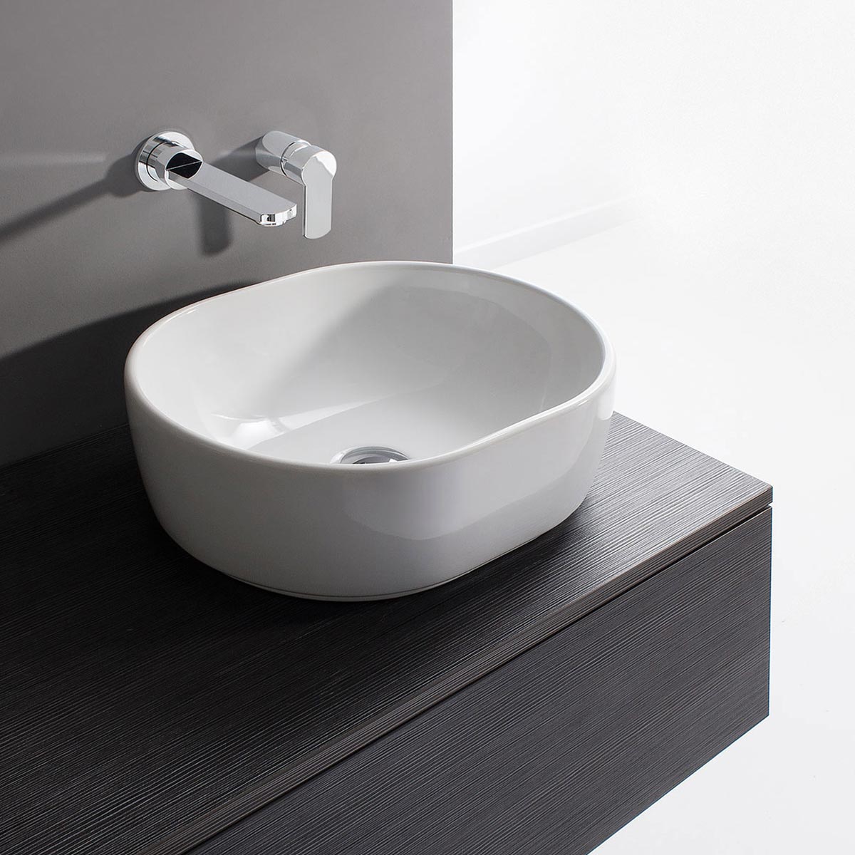 Crosswater Pearl Gloss White Countertop Basin