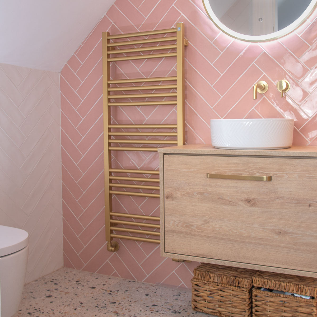 Poitiers Rose Wall Tile Gloss 7.5 x 30cm