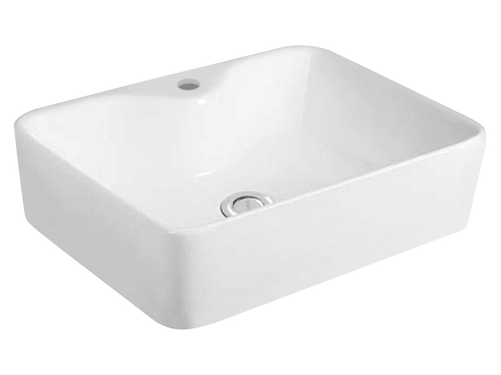 Portofino Countertop Rectangle Basin - White