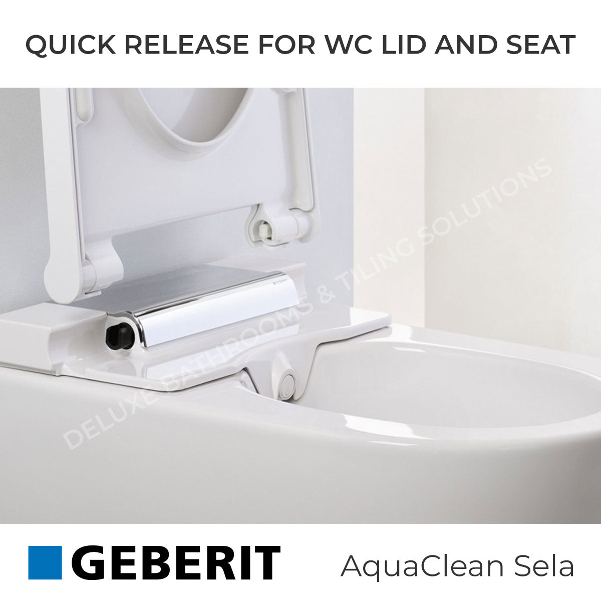Geberit AquaClean Sela Rimless Wall Mounted Shower WC With Soft Close Toilet Seat