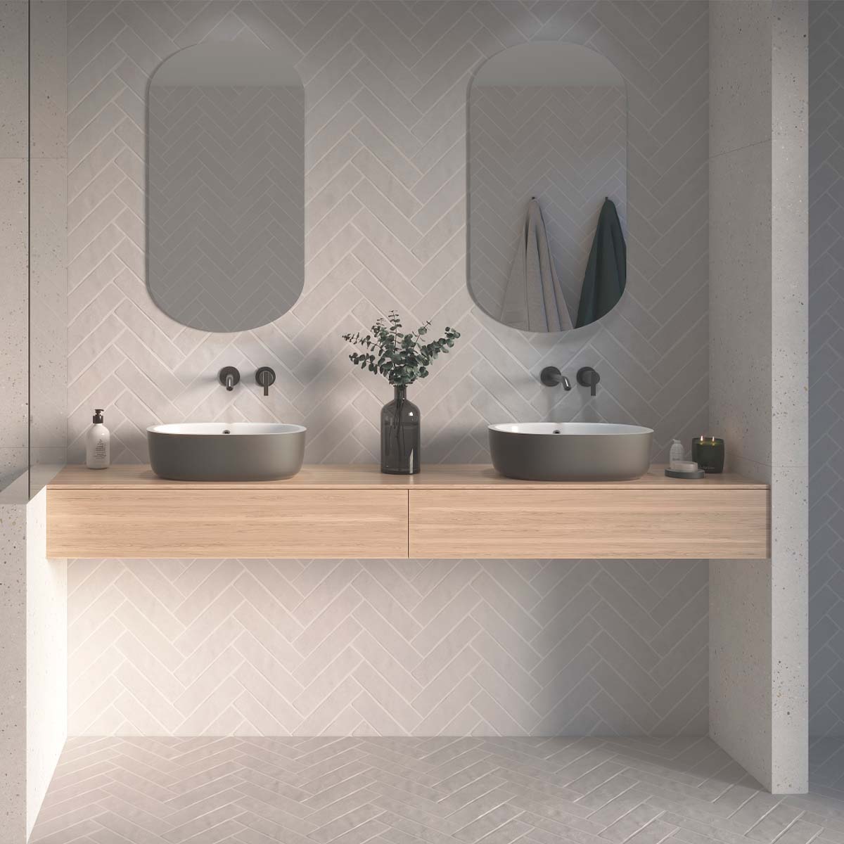 rabat silver wall porcelain-tile 6x24.6cm matt