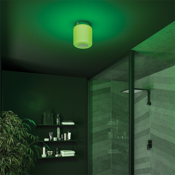 HiB Rhythm Colour Changing Ceiling Light With Bluetooth Speaker & Remote Control