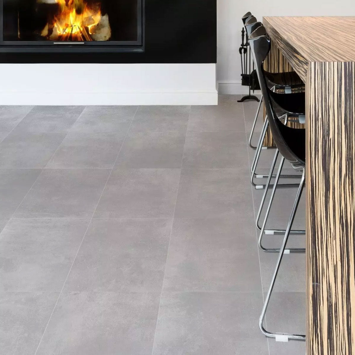 Rodano Dark Grey Stone Effect Porcelain Tile Matt 30x60cm