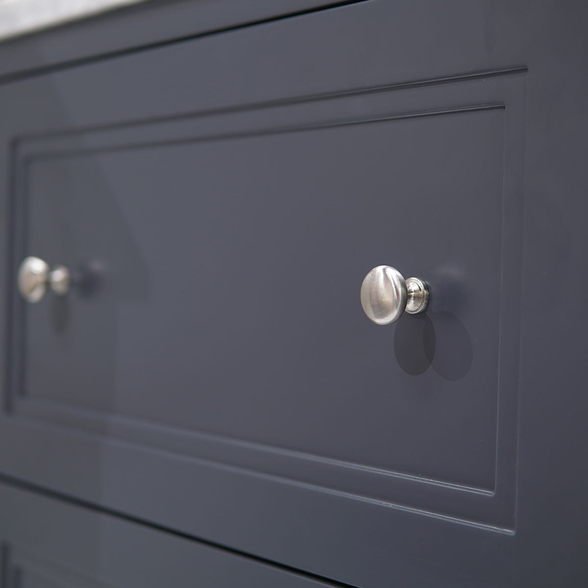 Shelbourne 650 Floorstanding 2-Drawer Marble Top Vanity Unit with Basin - Midnight Grey