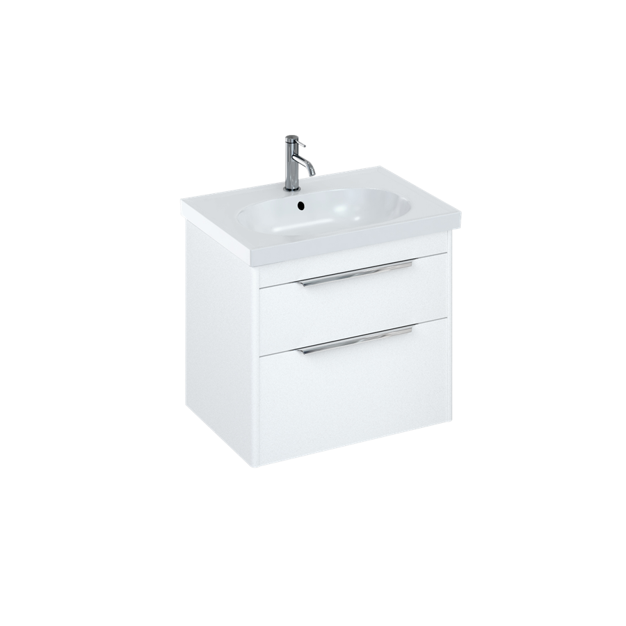 Shoreditch Double Drawer Wall Hung Vanity Unit With Basin