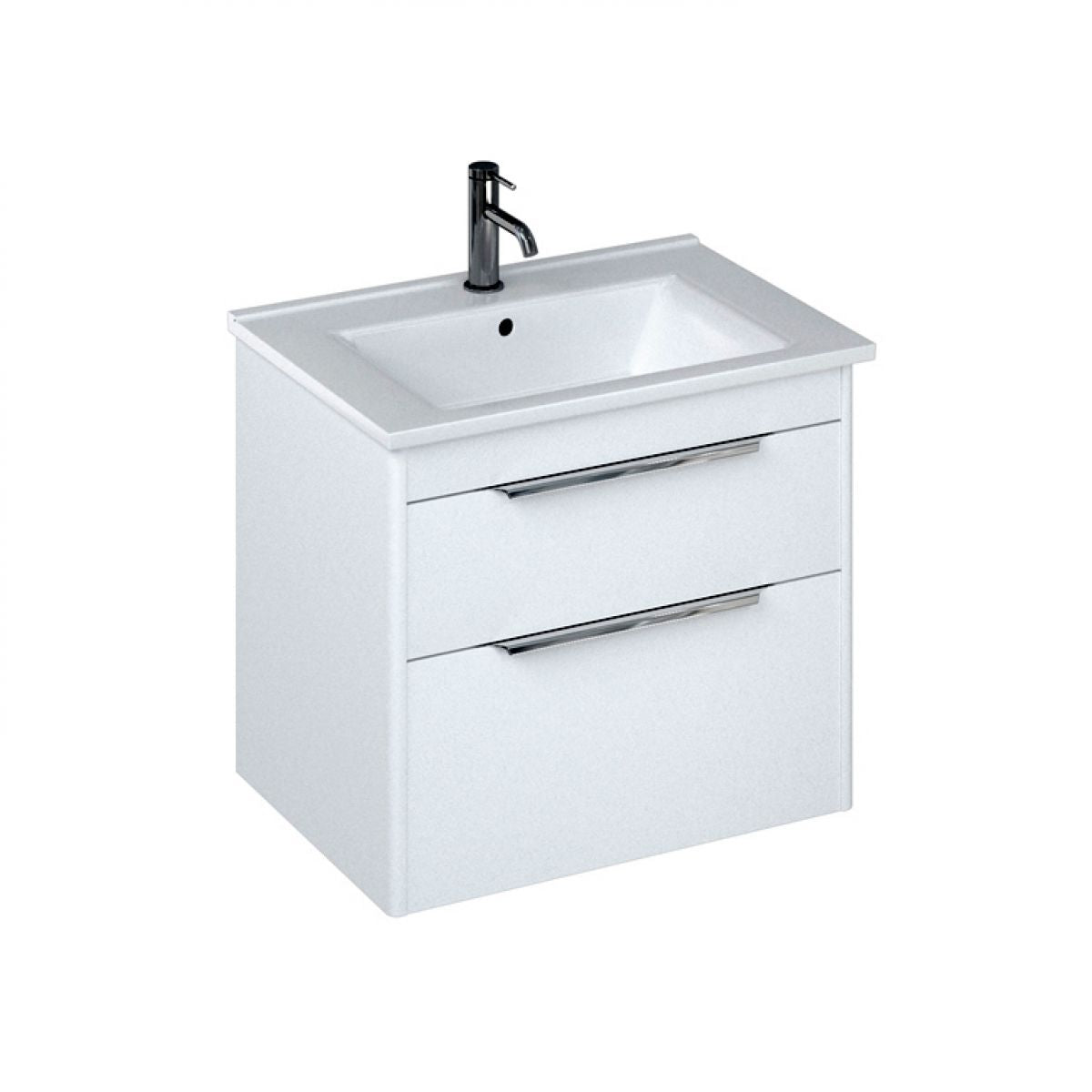 Shoreditch Double Drawer Wall Hung Vanity Unit With Basin