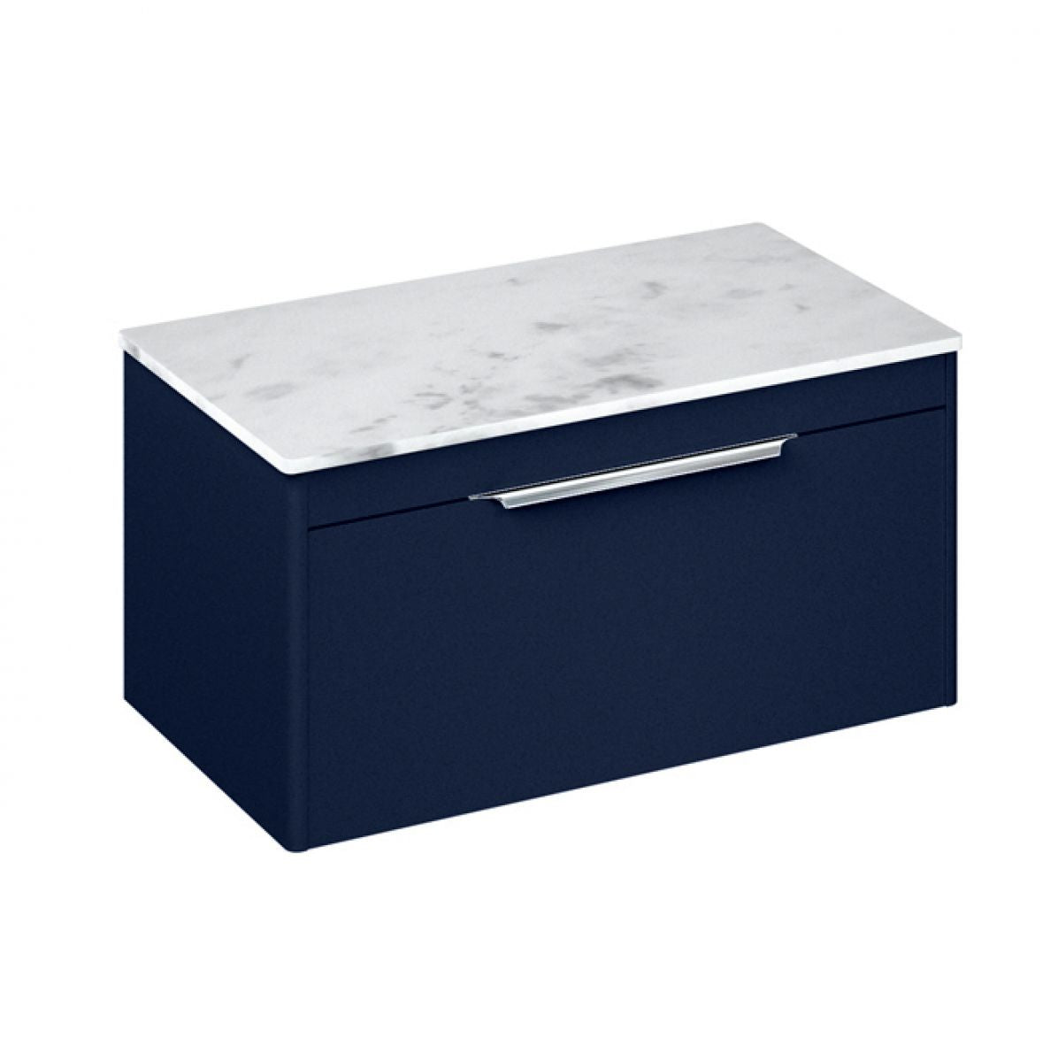 Shoreditch Single Drawer Wall Hung Vanity Unit With Worktop & Quad Basin