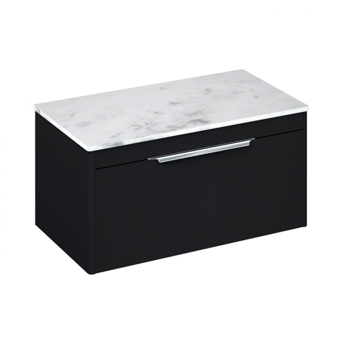 Shoreditch Single Drawer Wall Hung Vanity Unit With Worktop & Quad Basin