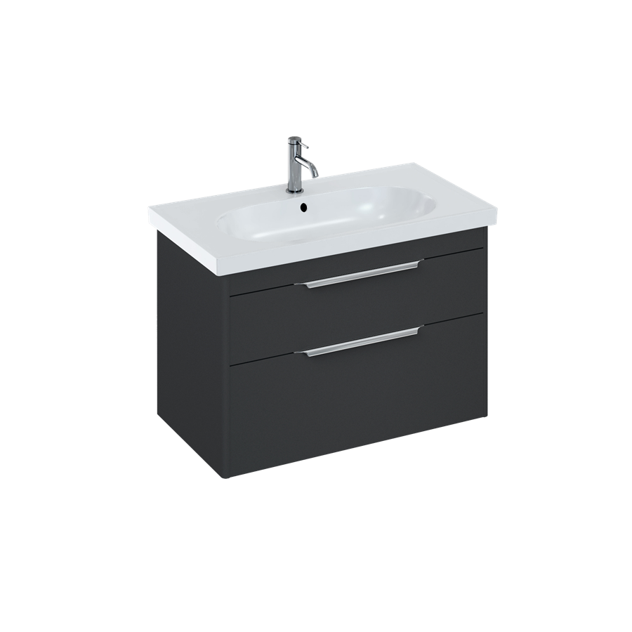 Shoreditch Double Drawer Wall Hung Vanity Unit With Basin