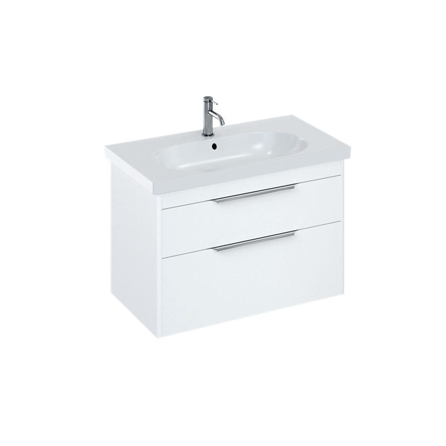 Shoreditch Double Drawer Wall Hung Vanity Unit With Basin