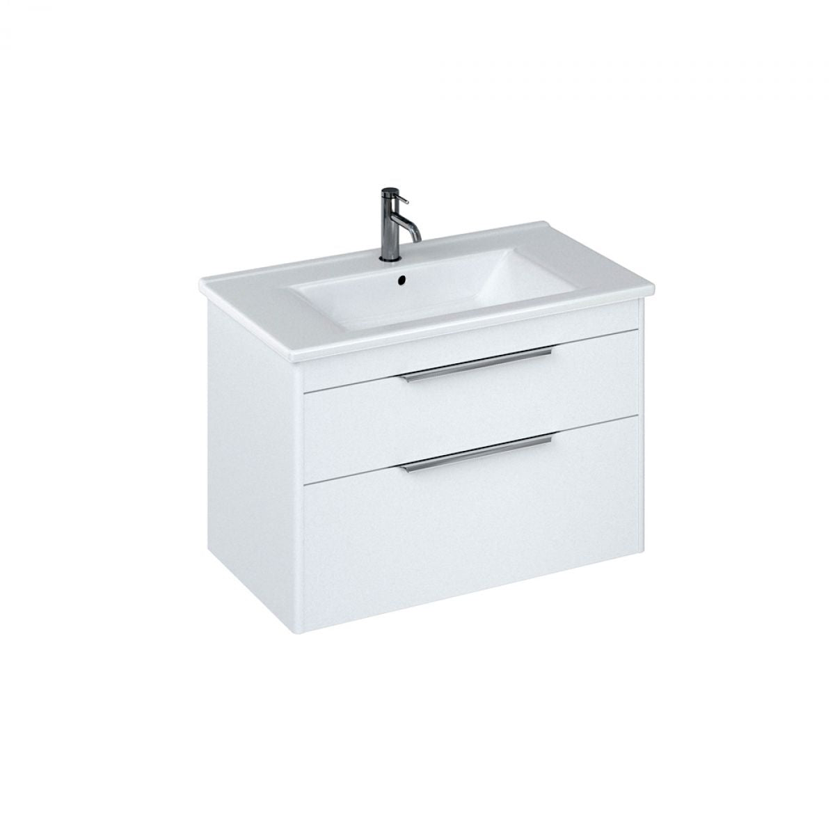 Shoreditch Double Drawer Wall Hung Vanity Unit With Basin