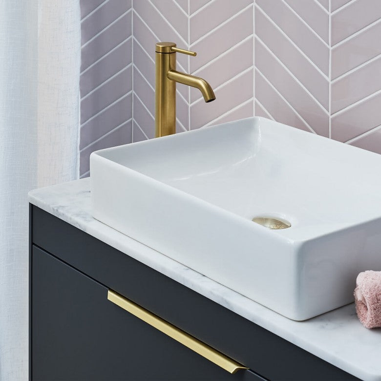 Shoreditch Double Drawer Wall Hung Vanity Unit With Worktop & Quad Basin