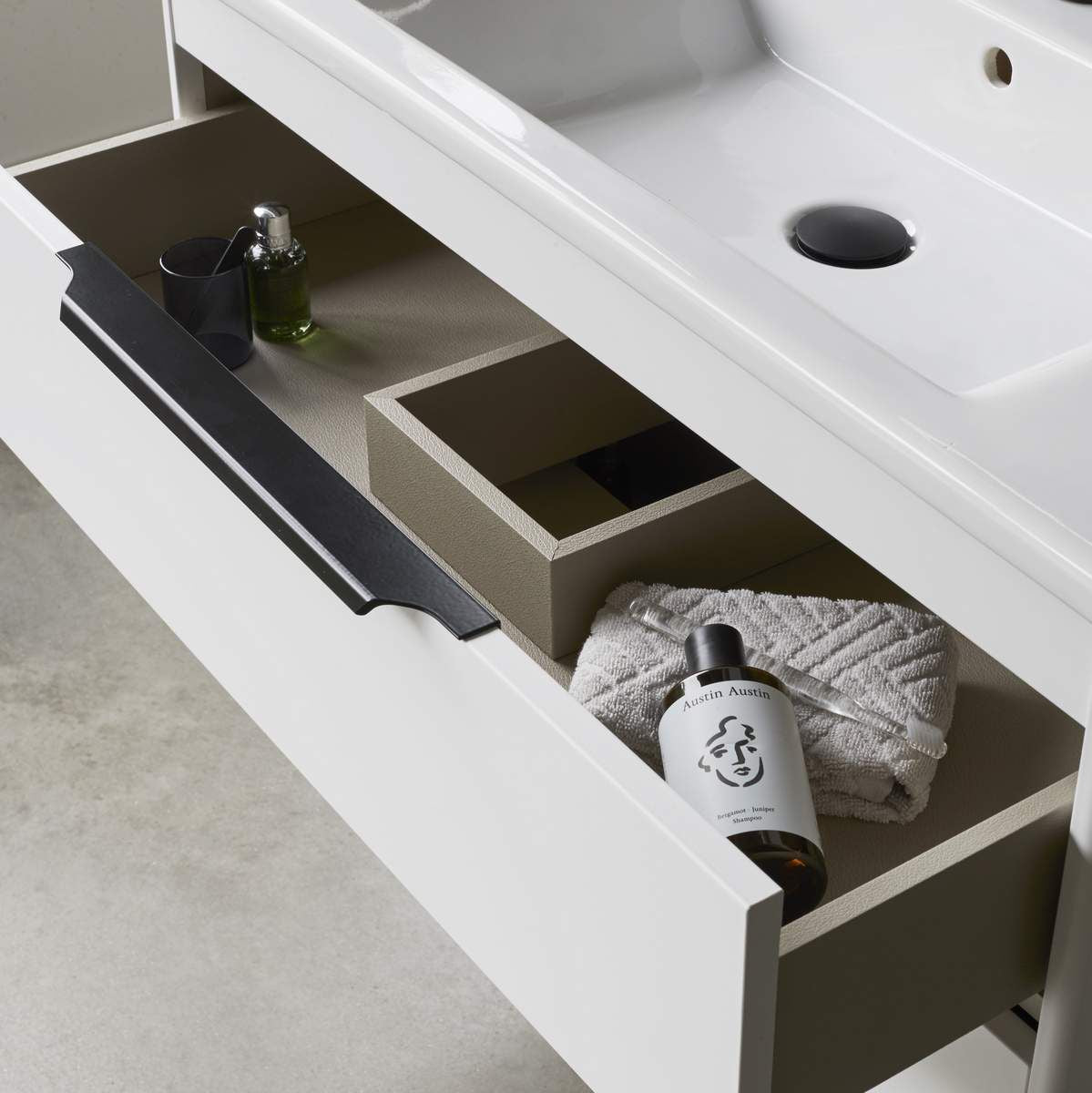 Shoreditch Double Drawer Wall Hung Vanity Unit With Basin