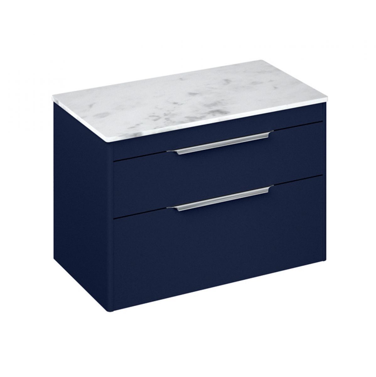 Shoreditch Double Drawer Wall Hung Vanity Unit With Worktop & Quad Basin